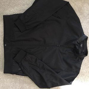 Plain black Pepe brand men's spring jacket